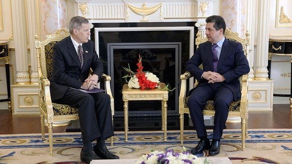 مسرور بارزاني والسفير الأمريكي لدى العراق يبحثان العلاقات بين اربيل وواشنطن